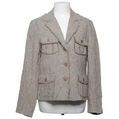 Blazer (Beige) van Gerard Darel Linnen, Zijde, Viscose
