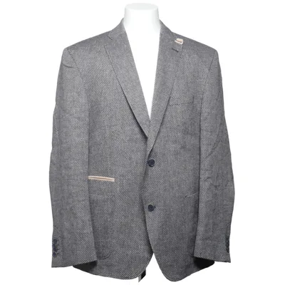 Kavaj (Grå) från Roy Robson Linne, Polyester, Viskos, Ull