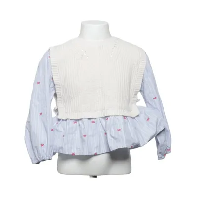 Bluse (Blå, Hvid, Rød) fra Zara Bomuld, Polyester