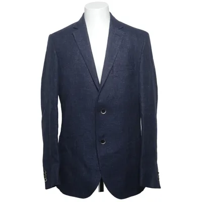 Blazer (Blauw) van Eduard Dressler Linnen, Wol
