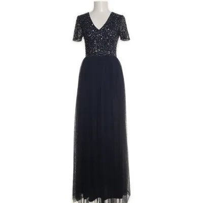 Evening gown (Blue, Silver) from Maya Deluxe Polyester