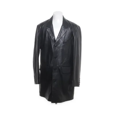 Leather coat (Black) from Montgomery Polyester, Leather