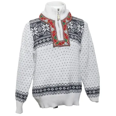 Lusekofta (Vit, Svart, Flerfärgad) från Norwegian Design Akryl, Ull