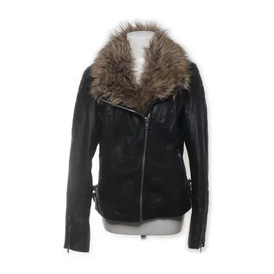Leather jacket (Black, Brown) from Jofama by Kenza Acrylic, Faux fur, Leather, Polyester, Viscose
