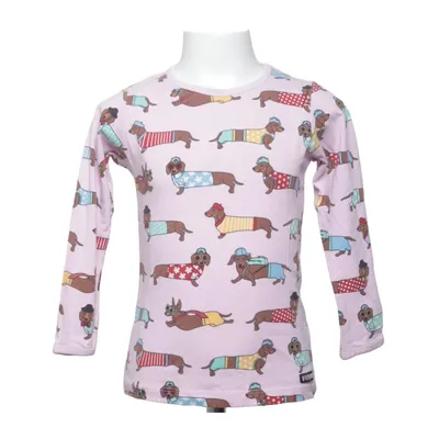 Lange mouwen shirt (Roze, Meerkleurig) van Villervalla Elastaan, Organisch katoen