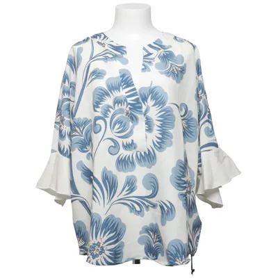 Blouse (Blue, White) from Effortless Elastane, Polyester