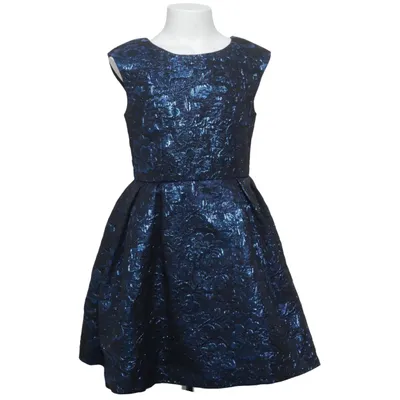 Kjole (Blå, Sort) fra Holly & Whyte by Lindex Bomuld, Metallfiber, Polyester