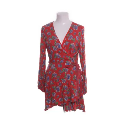 Omlottklänning (Röd, Flerfärgad) från Zara Trafaluc Collection Viskos