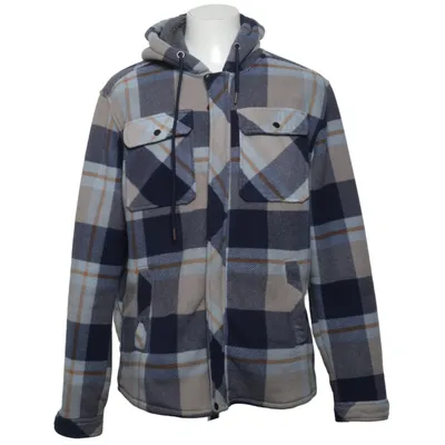Skjortejakke (Blå, Beige) fra Bluewear Polyester