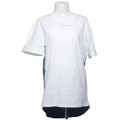 T-shirt (Blanc, Bleu) de Zara W&B Collection Coton
