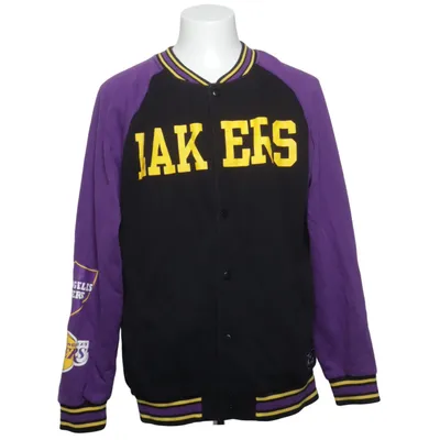 Varsity-jack (Zwart, Lila, Geel) van NBA Katoen, Polyester