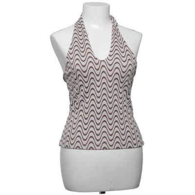 Halterneck top (Brun, Hvid) fra Envii Elastan, Polyester