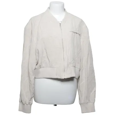 Bomber jacket (Beige) from H&M Viscose, Linen, Cotton, Polyester