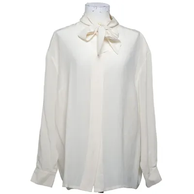 Sløjfebluse (Beige) fra Peter Hahn Silke