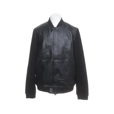 Läderjacka (Svart) från ASOS Design Bomull, Elastan, Polyester, Skinn