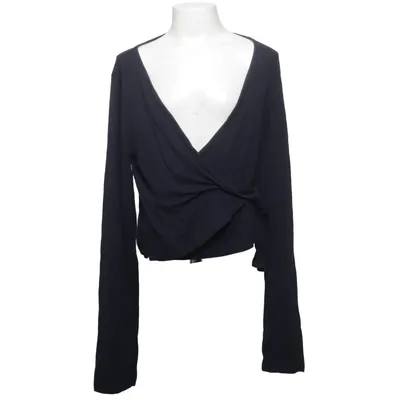 Wikkelblouse (Zwart) van Gina Tricot Elastaan, Viscose