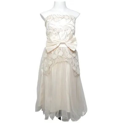 Robe de fille de fleur (Beige, Jaune) de JK2 Polyester