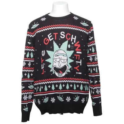Kersttrui (Zwart, Meerkleurig) van Rick and Morty