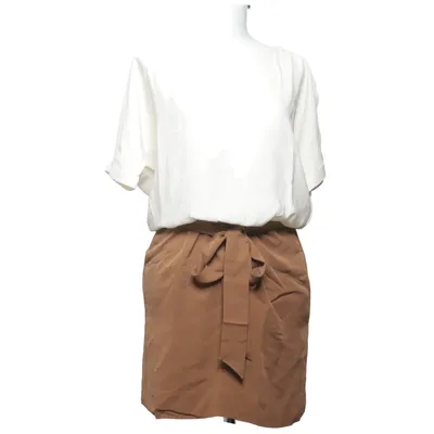 Kjole (Beige, Hvid) fra Michael Kors Silke