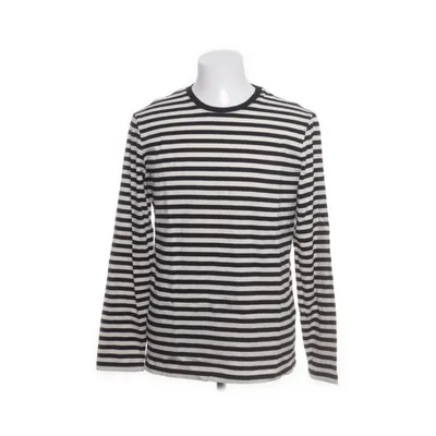Langærmet t-shirt (Sort, Hvid) fra H&M Man Bomuld