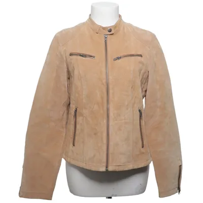 Leather jacket (Brown) from Janbell Leather, Polyester