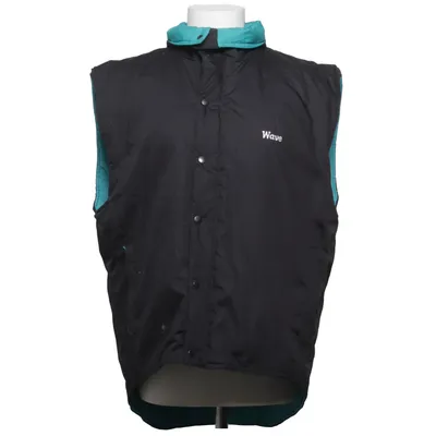 Outer vest (Black, Turquoise) from Wave Cotton, Polyester