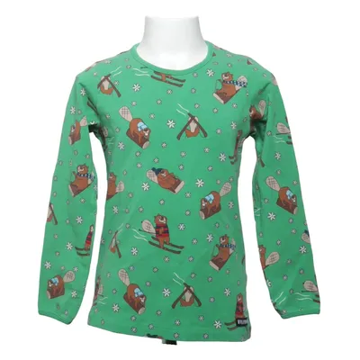 Long sleeve T-shirt (Green, Multicolored) from Villervalla Elastane, Organic cotton