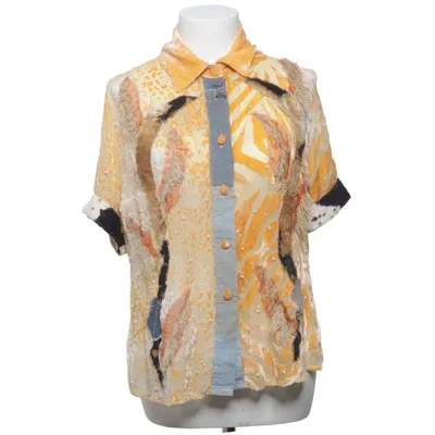 Chemise à manches courtes (Jaune, Multicolore) de Antica Sartoria Viscose
