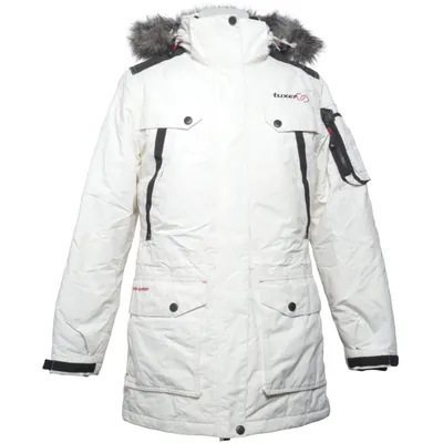 Vinterrock (Vit) från Tuxer Dun, Fjädrar, Polyamid, Polyester