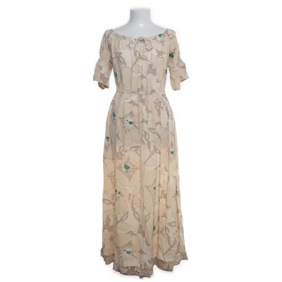 Maxi jurk (Beige, Meerkleurig) van Ganni Zijde