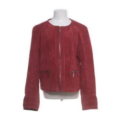 Läderjacka (Röd) från Casual Clothing Polyester, Skinn