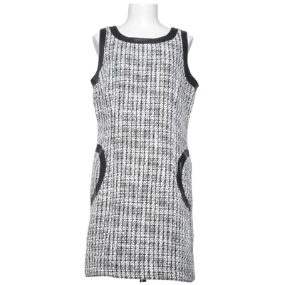 Dress (Black, White) from Helline Acrylic, Polyester, Wool