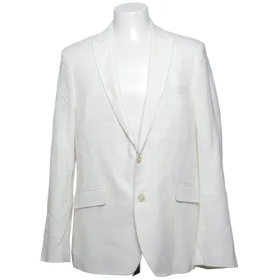 Blazer (Blanc) de Gianni Feraud Coton, Lin, Polyester