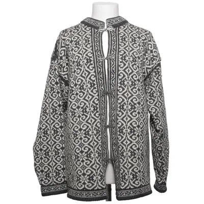 Cardigan (Black, White) from Norwool Wool
