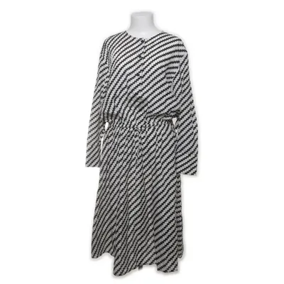 Maxi jurk (Zwart, Wit) van Tommy Hilfiger Katoen, Viscose