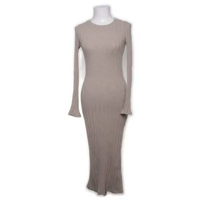 Maxikjole (Beige) fra Gina Tricot Bomuld, Elastan