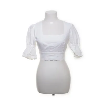 Crop top (Blanc) de NA-KD Coton, Lin
