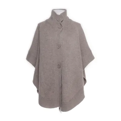 Poncho (Beige) från Edeis Akryl, Alpackaull, Ull