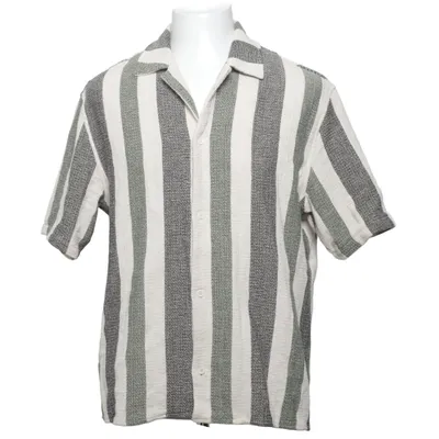 Short sleeve shirt (Beige, Green, Black) from Bershka