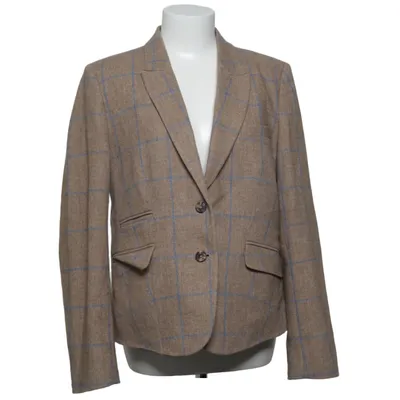 Blazer (Brown, Blue) from SAND Pink Label Cotton, Polyester, Wool