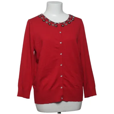 Cardigan (Red) from Cable & Gauge Polyester, Viscose