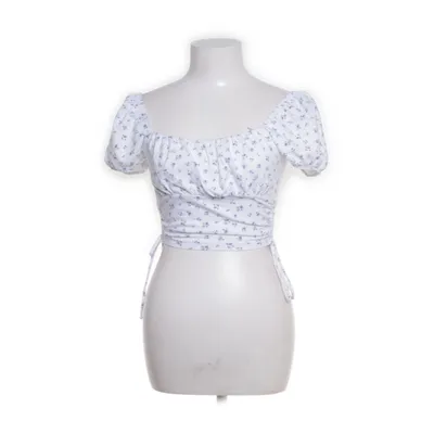 Crop top (Wit, Blauw) van Hollister
