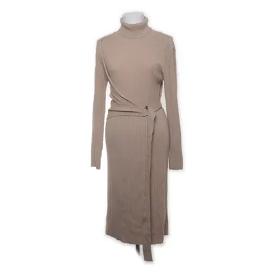 Jurk met col (Beige) van Morghy Art Stylist Katoen, Elastaan, Polyamide