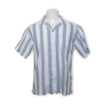 Kortärmad skjorta (Blå, Vit) från Premium by Jack & Jones Linne, Återvunnen bomull