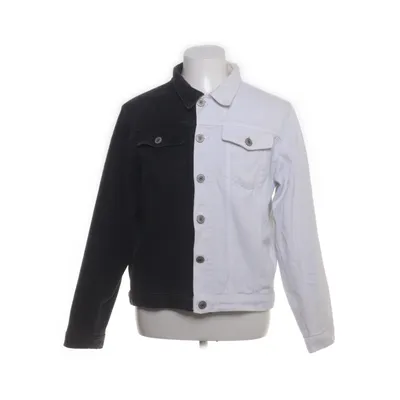 Jeansjacka (Svart, Vit) från Shein Bomull