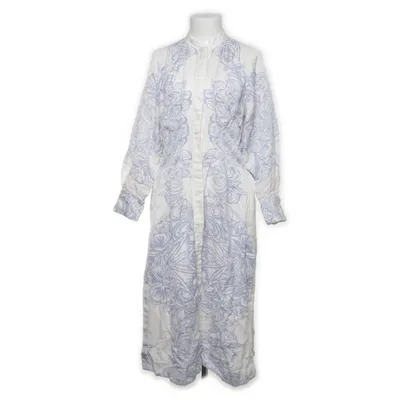 Skjortekjole (Hvid, Blå) fra H&M Linned, Viscose