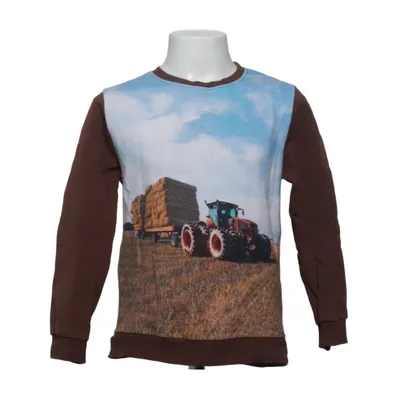 Sweatshirt (Brun, Flerfarvet) fra Minymo Bomuld, Elastan