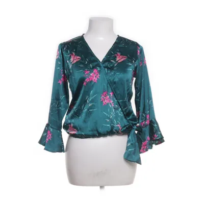 Wrap blouse (Green, Multicolored) from Uniq Young Polyester