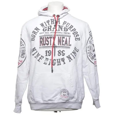 Hoodie (White) from Rusty Neal Cotton, Polyester