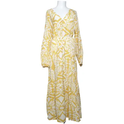 Maxi jurk (Geel, Wit) van H&M Polyamide, Viscose